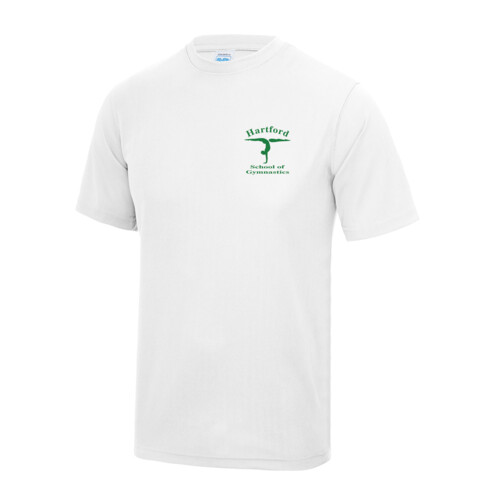 Hartford School of Gymnastics T-shirt – Adult (White) Thumbnail