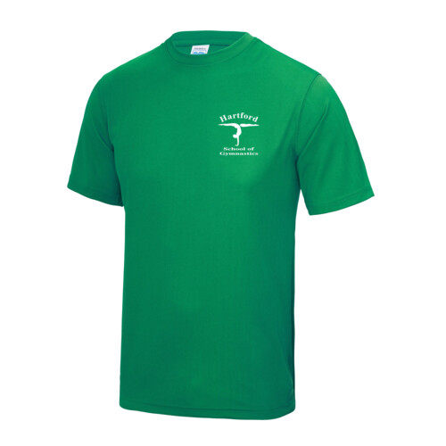Hartford School of Gymnastics T-shirt – Junior (Green) Thumbnail