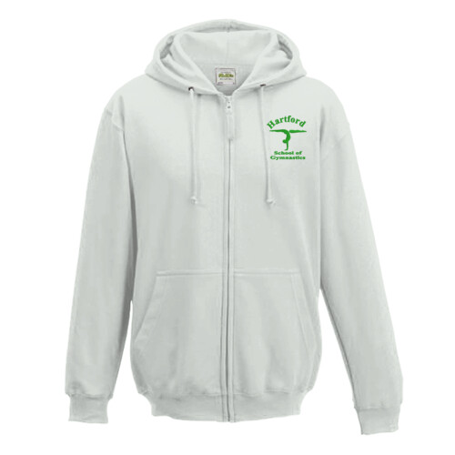 Hartford School of Gymnastics Premium Zip Hoodie – Adult (Grey) Thumbnail